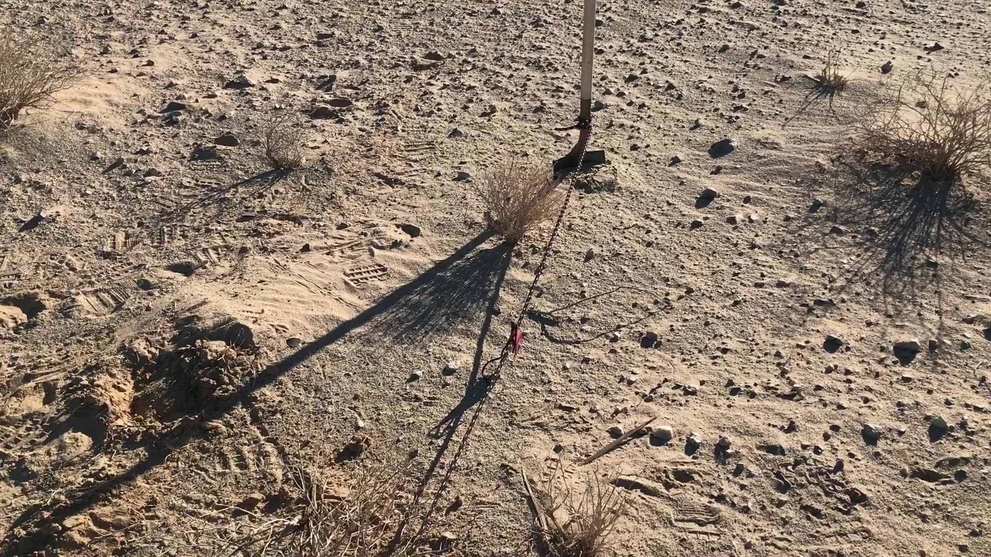 01 Shovel Dug Into Center Point of Compass