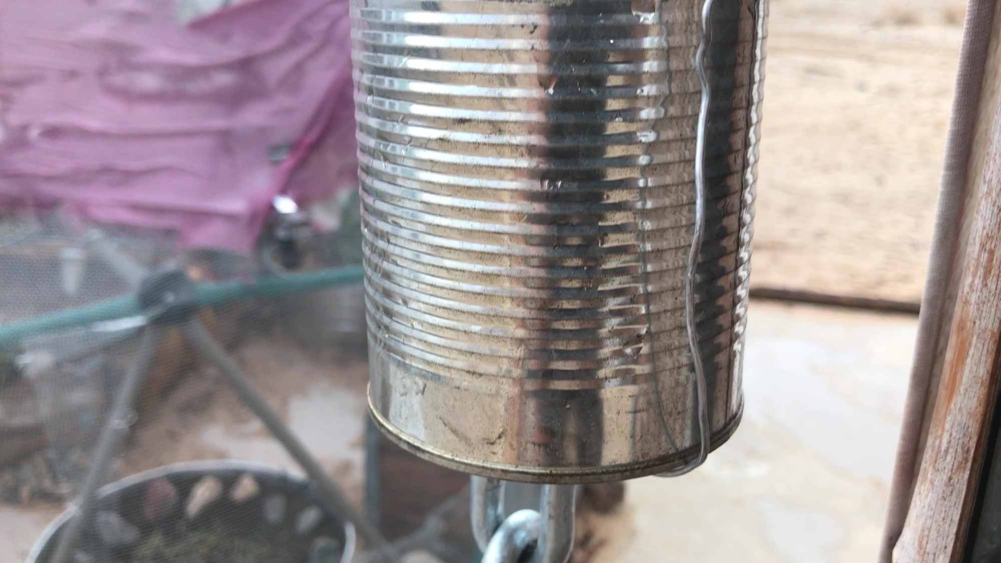 04 Coffee Can Connected To Rain Chain