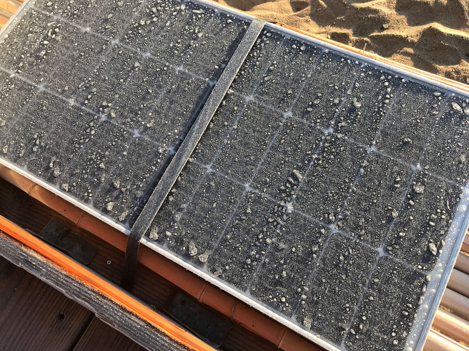 Winter Frost on Solar Panels