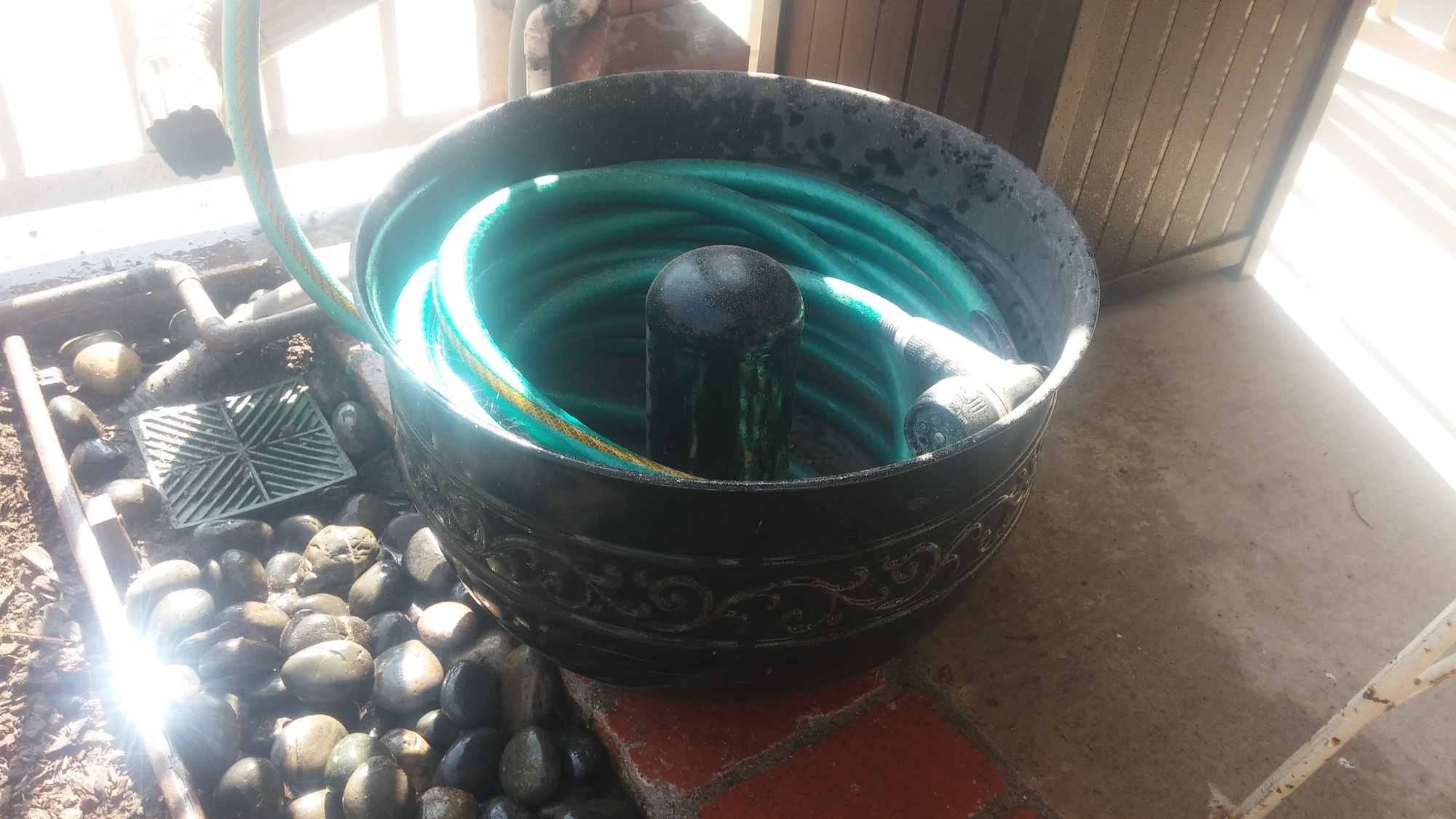 Garden Hose Coiling Basin