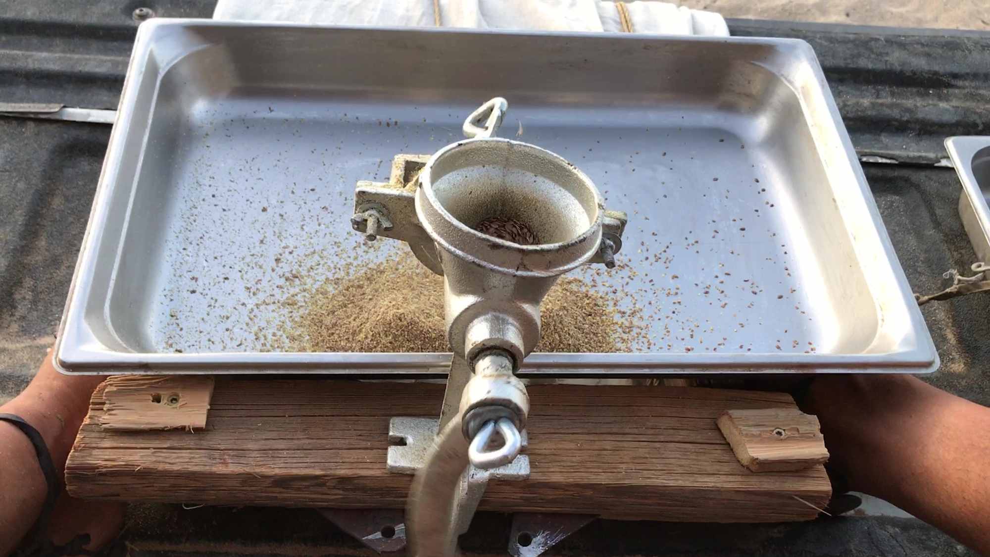 Grinding Flax With A Grain Grinder 02