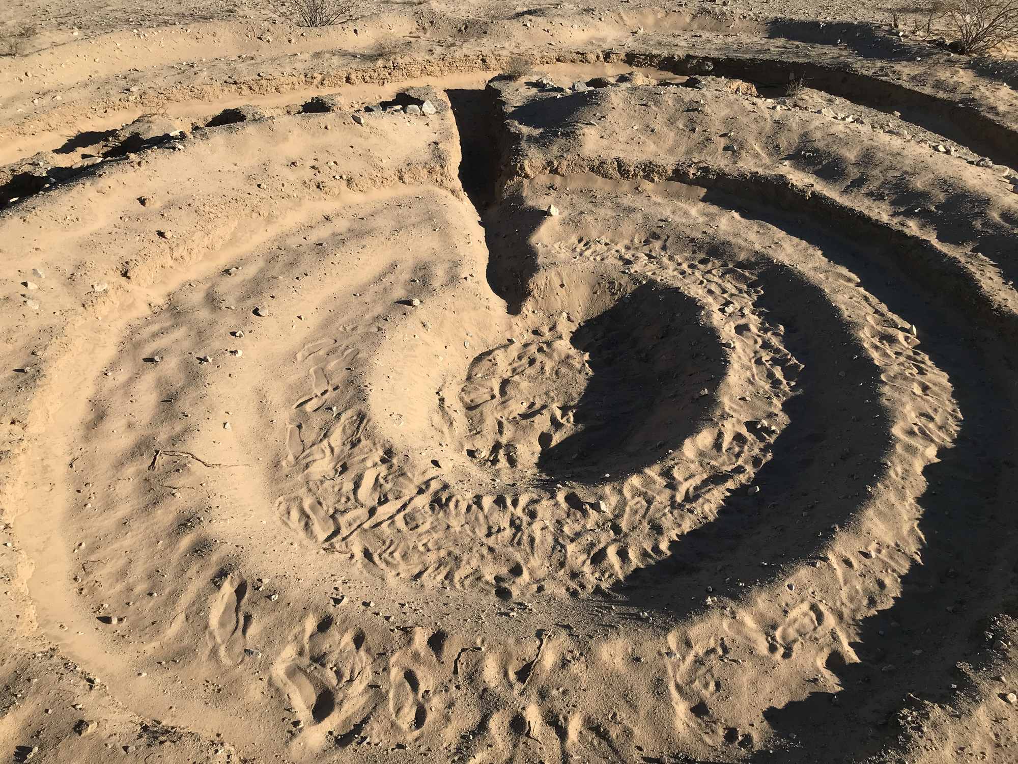 Human Dug Desert Swale to Four Level Catchment Pond