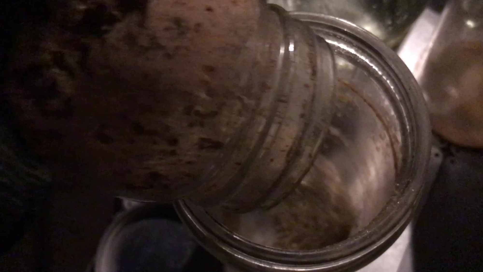 Adding Rice To Jar