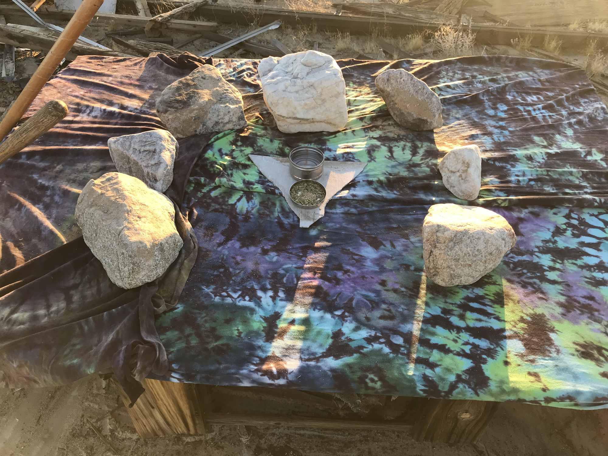 Day One: Clearing the Cement Pad for the Desert Bonsai Food Forest Garden Dome