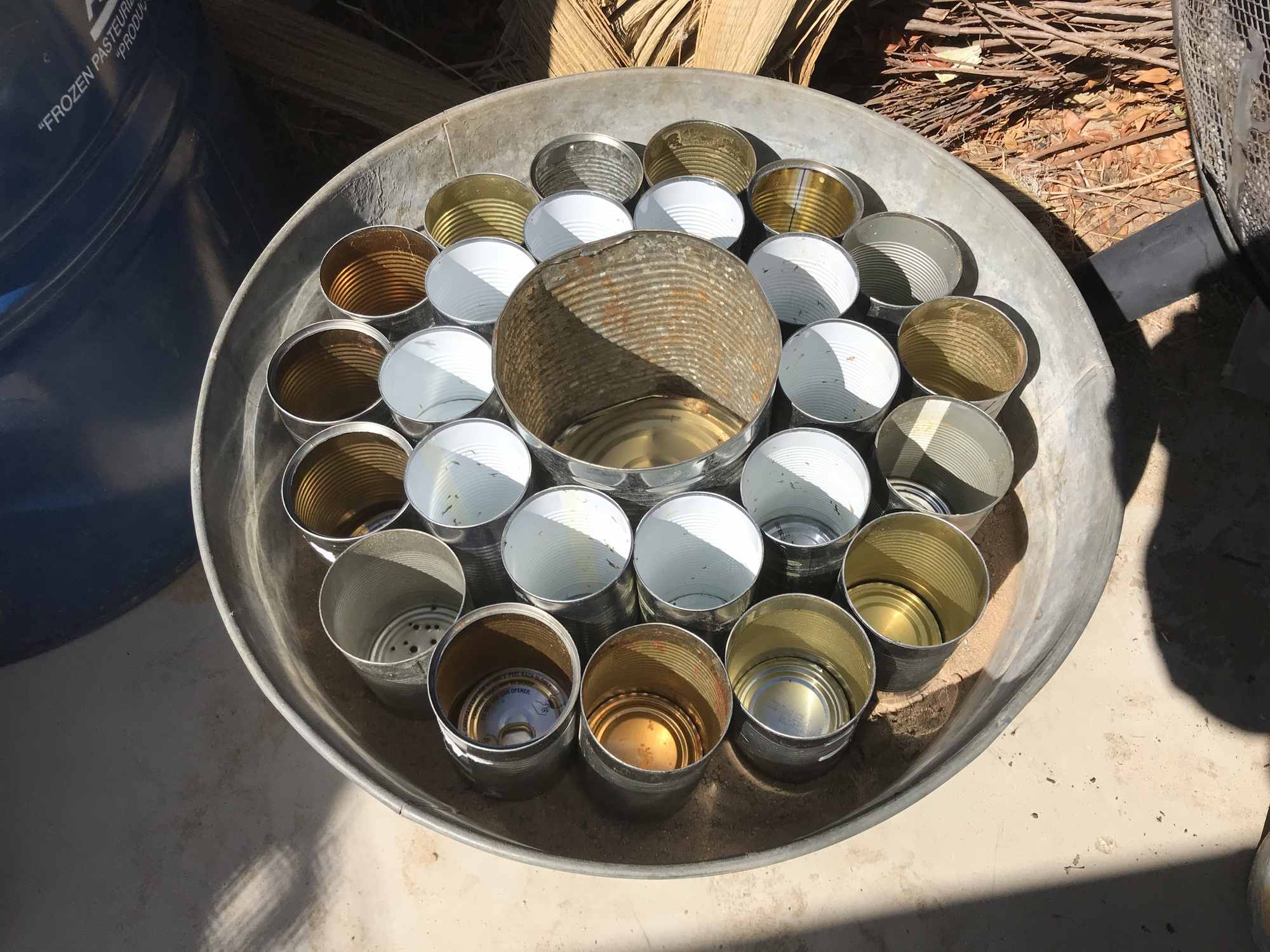 Soup Can Planter Circles