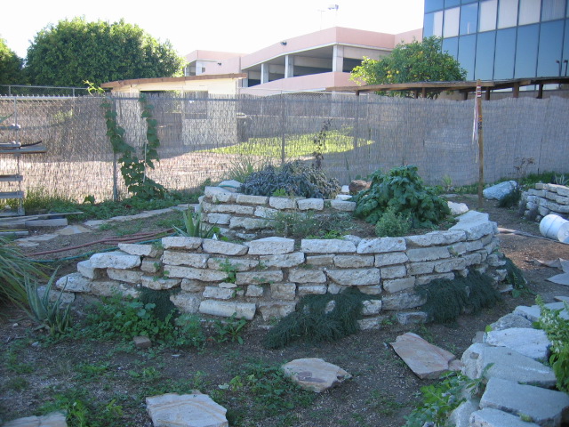 Walkable Dry Stack Stone Herb Spiral 02