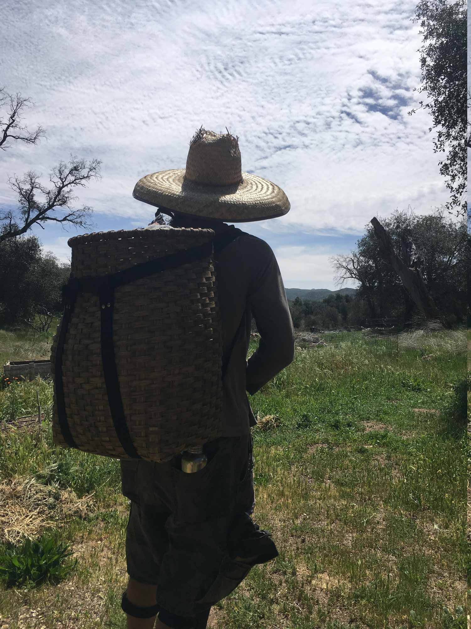 Woven Basket Backpack